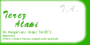 terez alapi business card